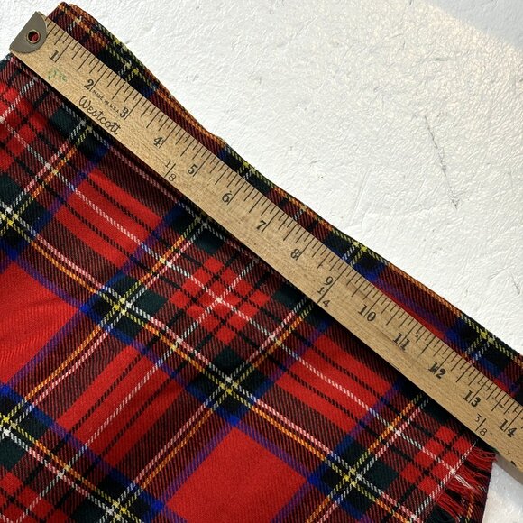 Highland Home Industries Made in Scotland Red Plaid Kilt Size 14 Vtg - Picture 9 of 12
